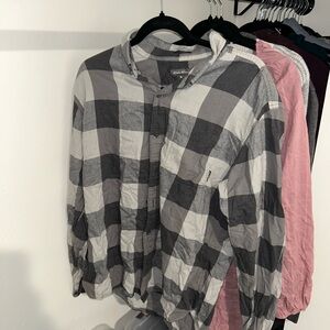 Men's Eddie Bauer Gray Plaid Shirt